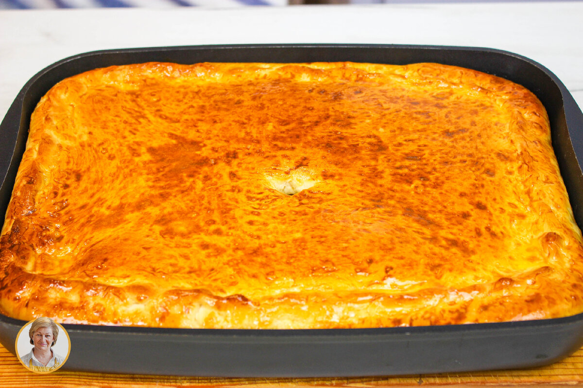 Пирог с рисом и консервой