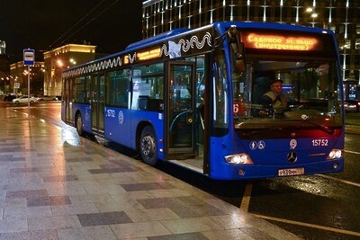    Ночной автобус в Москве © Сайт мэра Москвы