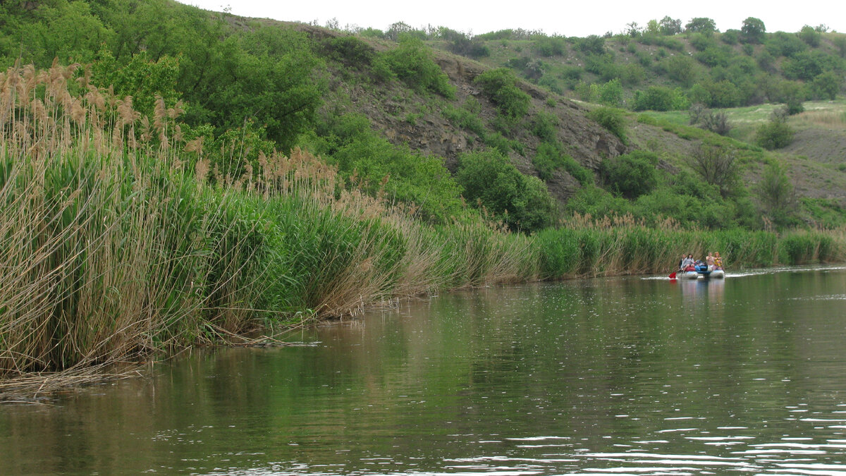 Река Кальмиус в районе современного Северного карьера Комсомольского рудоуправления 