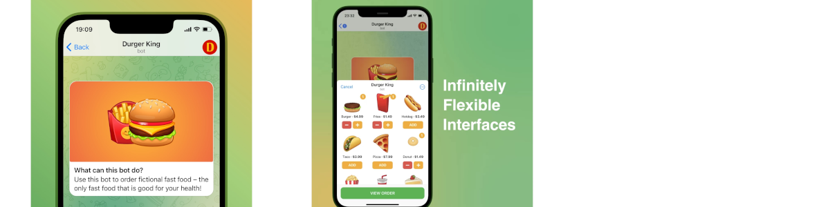 Приложение Durger King в Телеграме