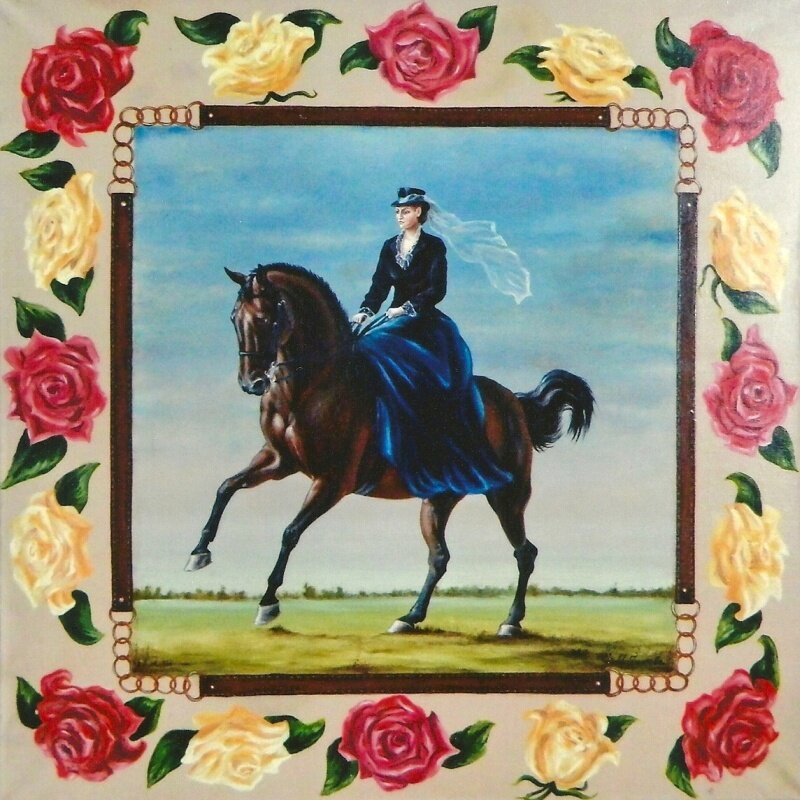 " Платок Амазонка " - холст / масло - GP -Маргарита Анатольевна Чакова