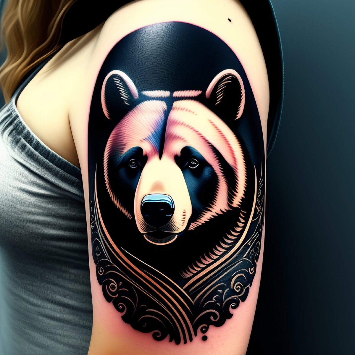 Татуировка медведь: значение и фото