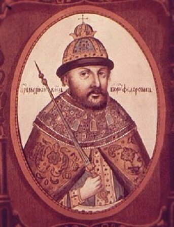 Борис Годунов. Миниатюра из "Царского Титулярника" 1672 г. Здесь и дальше в статье используются изображения из открытых источников.