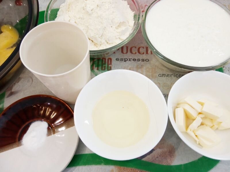 Ингредиенты для приготовления блинчиков с мясной начинкой