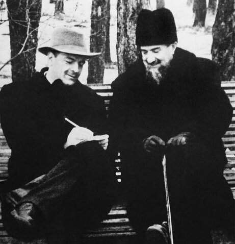 С И. В. Курчатовым, 1959 г. Фото из книги «Практики и мечтатель. К 100-летию со дня рождения Л. А. Арцимовича»