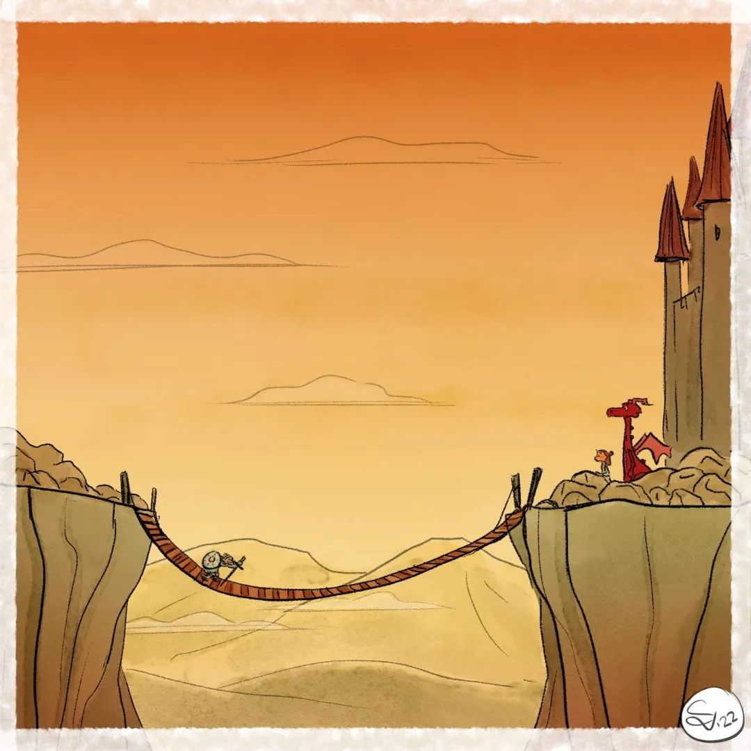 Забавные комиксы о рыцаре и драконе от швейцарской художницы Сары ...