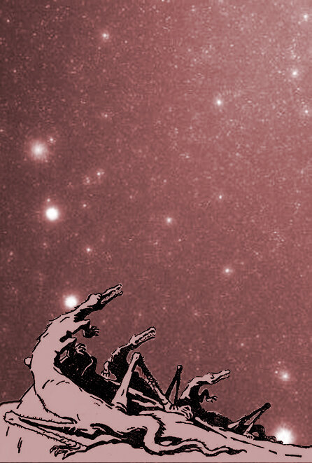 Форзац книги Георгия Мартынова "220 дней на звездолете". Изображение взято из открытых источников