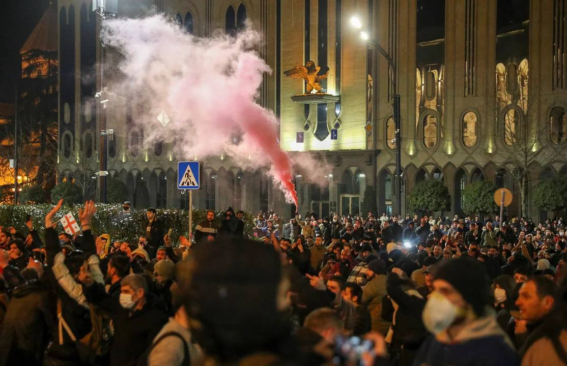 Протесты в Грузии в марте 2023