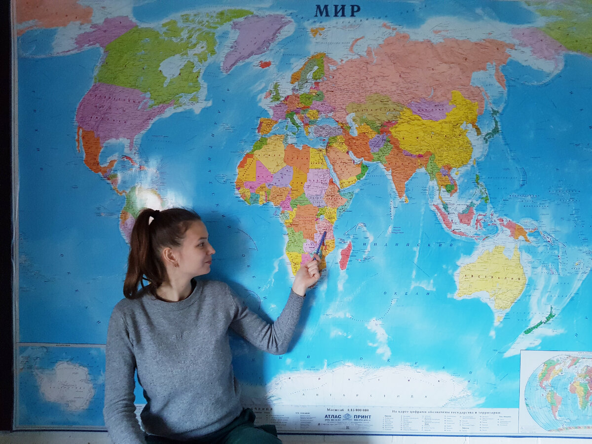 Расположение Танзании на карте мира 