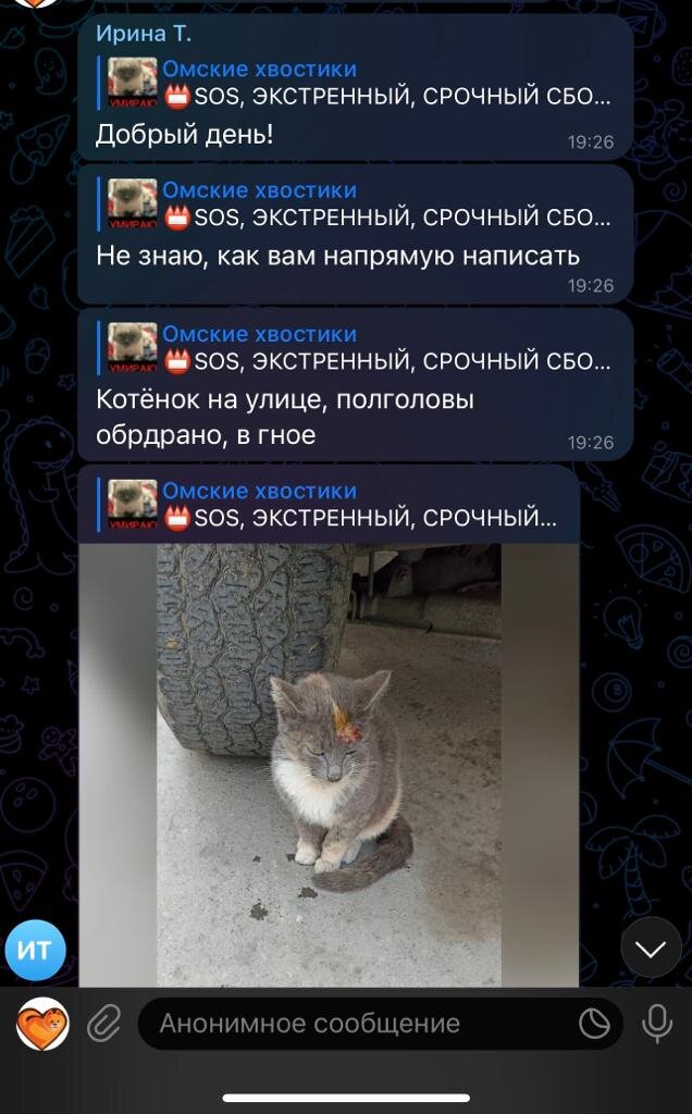 К нам обратилась на помощью добрая девушка