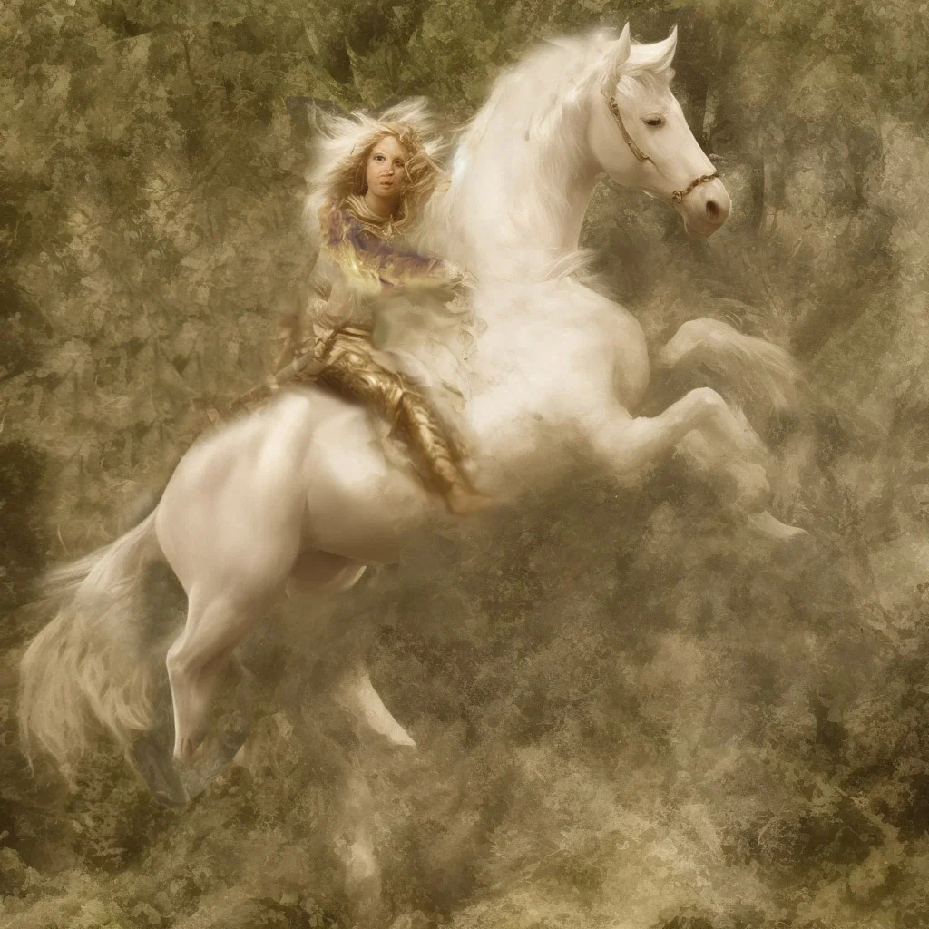 Бус Белояр на Белогривом коне