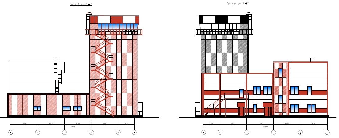 Мурманск. Реконструкция аэропорта. ФАСАД вышки управления.