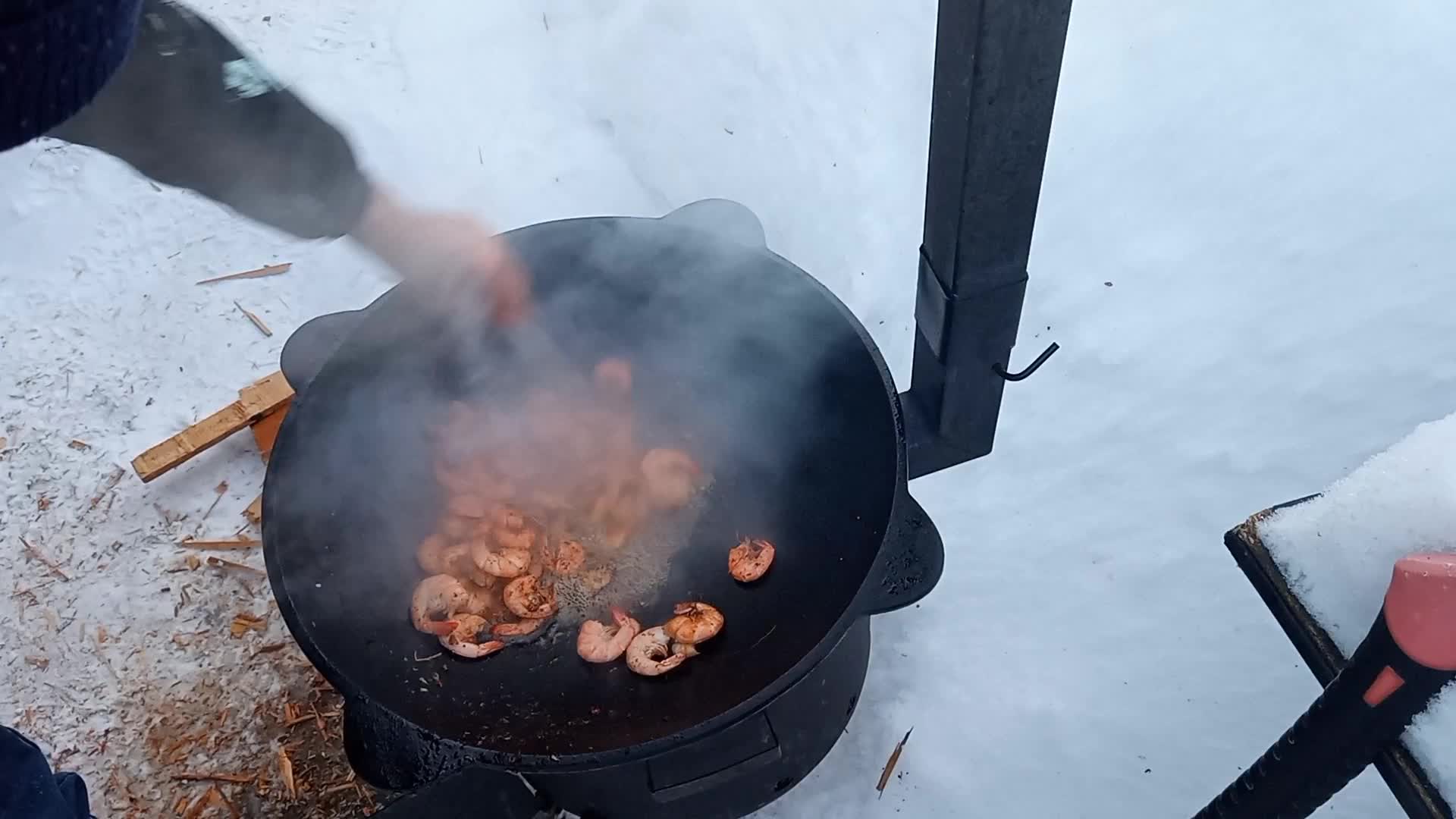 КРЕВЕТКИ 🍤 жаренные на САДЖЕ❗Обалденно получаются🔥🔥👌🤤