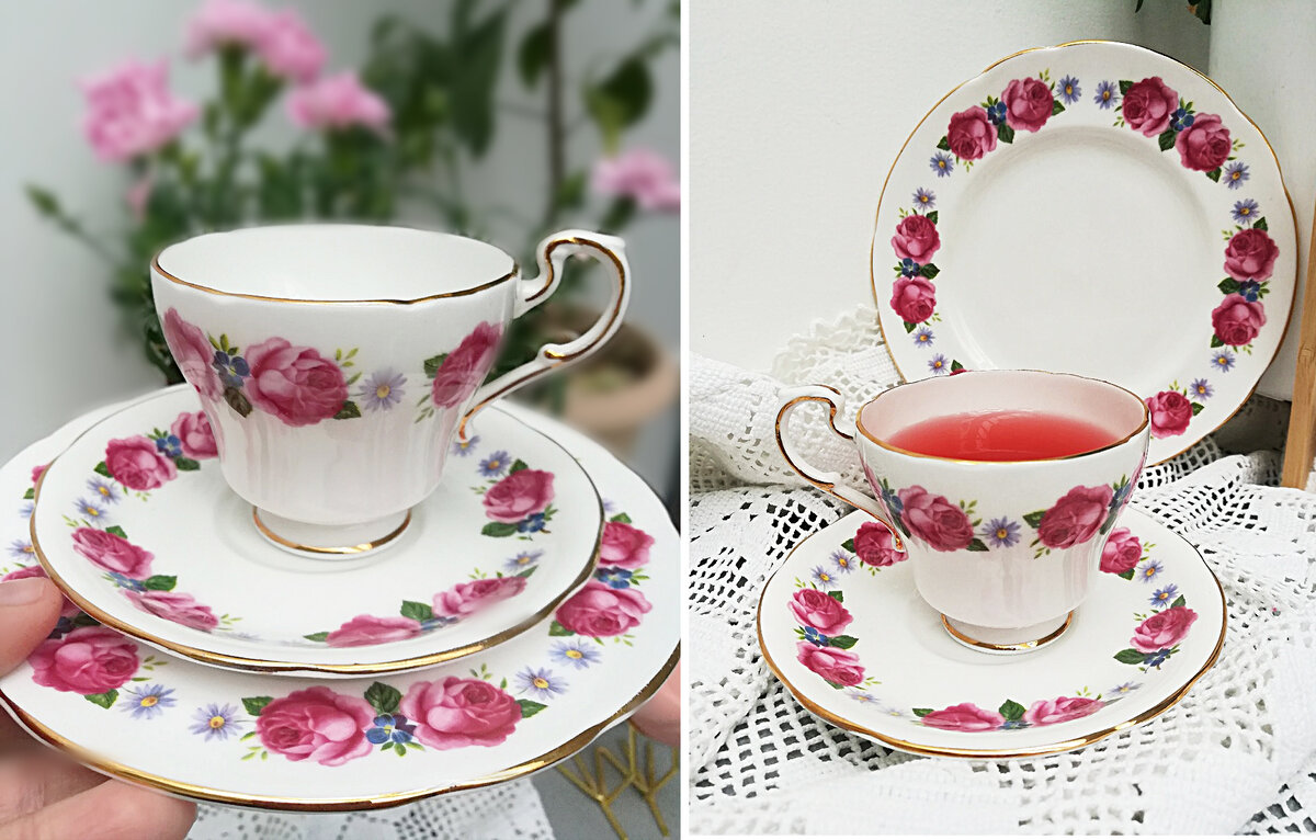 Чайное трио, достойное мисс Марпл. Чайно-кофейное. Тут все зависит от настроения. если льет дождь, наливайте чай. 