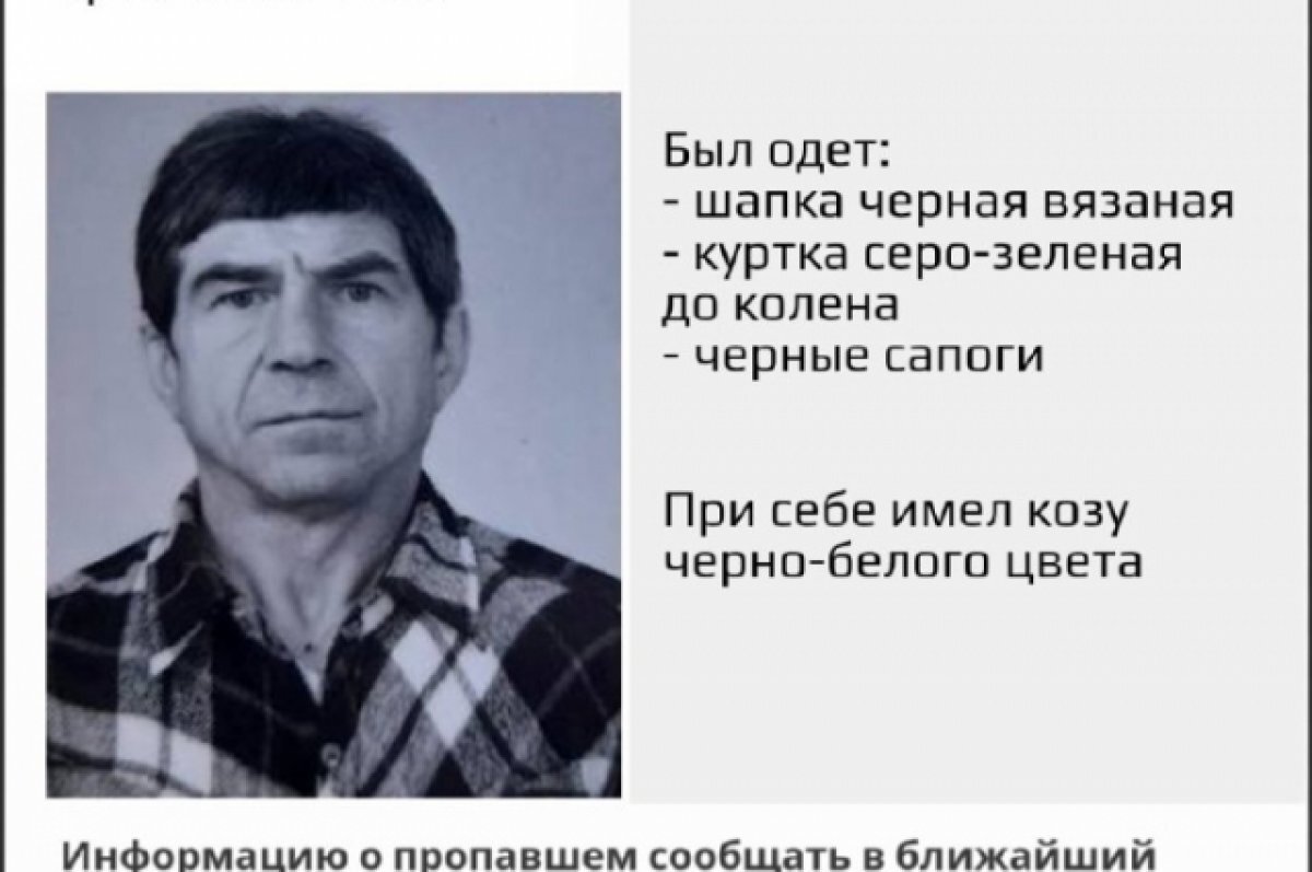    В Прикамье 73-летний мужчина ушёл в лес за грибами с козой и не вернулся