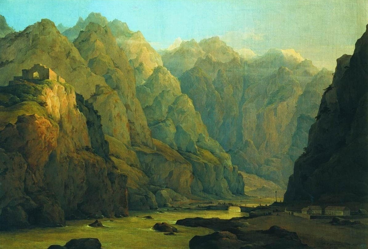 Н.Г.Чернецов. Дарьяльское ущелье. 1832 г. (ГМИИ им. А.С. Пушкина, Москва)