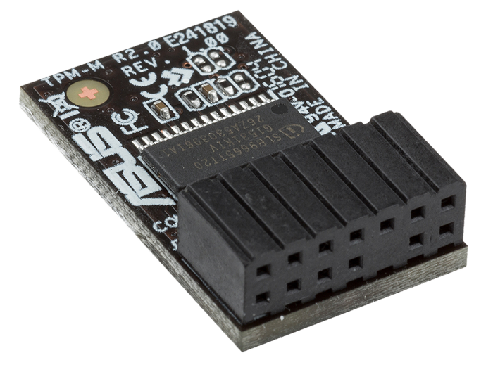 Дополнительный модуль Trusted Platform Module (TPM) для материнских плат Asus. (Фото: Asus)