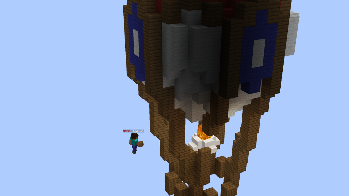 Из-за наличия в горелке настоящего огня вместо костра шар загорелся. 