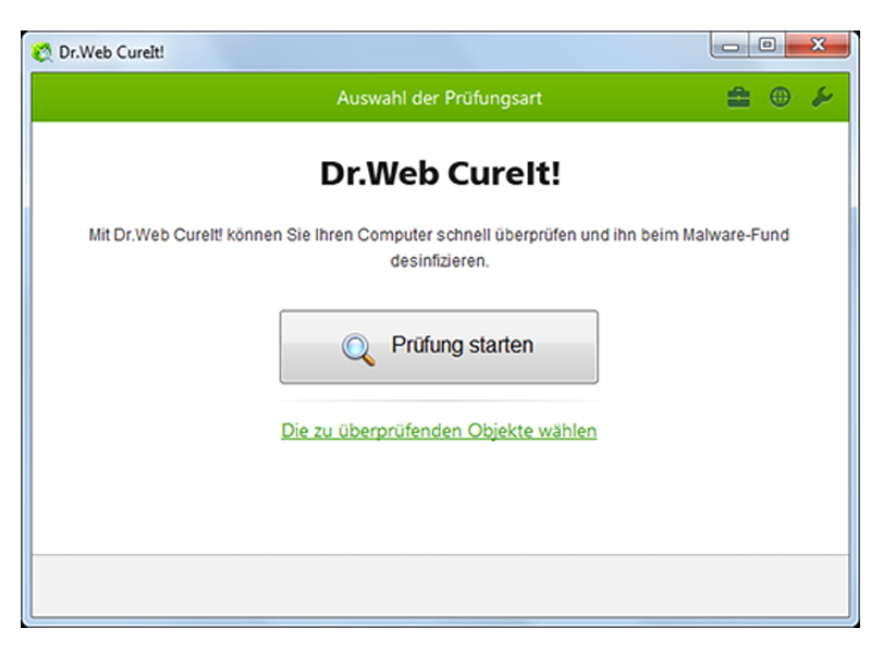 4-Dr.Web CureIt-  Это простенькая на первый взгляд, но очень мощная утилита.Просто скачайте его и запустите, он не требует установки или чего еще, а если вам нужна более эфективная очистка просто запустите его в безопасном режиме.