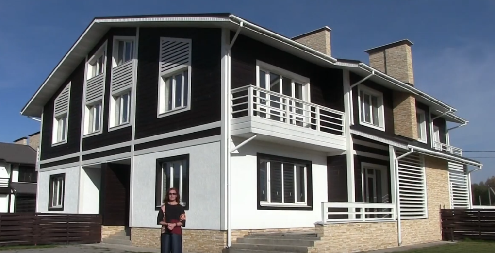 Блокированный дом при двухрядной застройке.