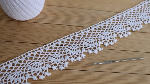 КРУЖЕВО вязание крючком МАСТЕР-КЛАСС для начинающих КАЙМА Easy to Crochet Tape Lace pattern