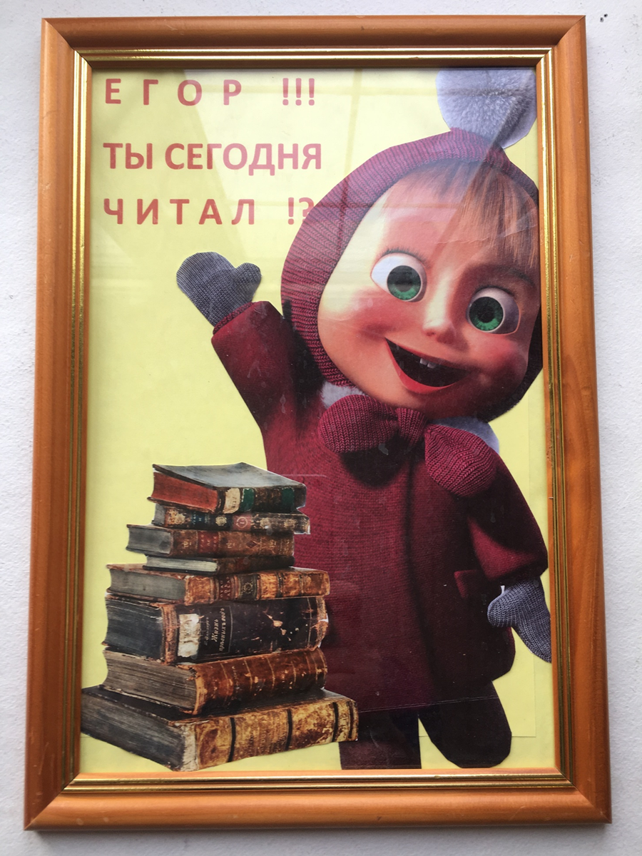 Композиция "Егор! Ты сегодня читал?", фото автора.