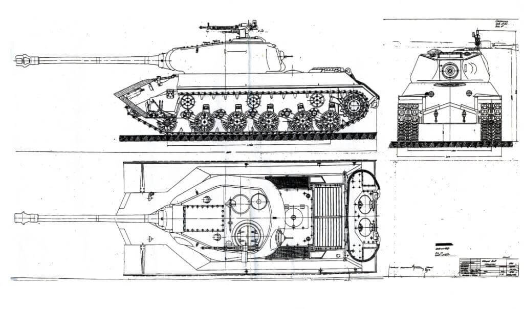 Чертеж танка ИС-2У
