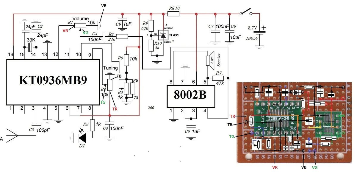 Kt0936m схема приемника