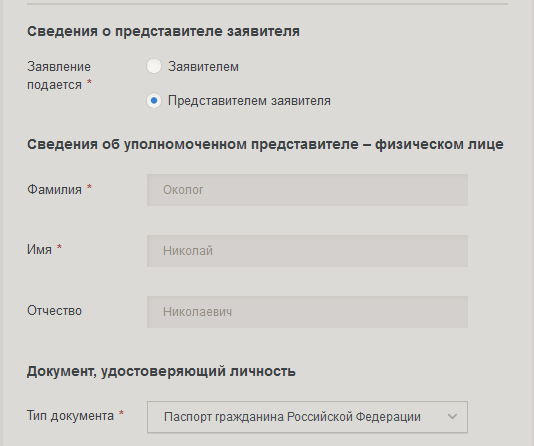 Оформление пропуска представителем.
