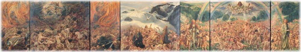 © Леон-Анри-Мари Фредерик / Léon-Henri-Marie Frédéric  Семичастный полиптих "Все умрут, но Господня любовь всех воскресит".