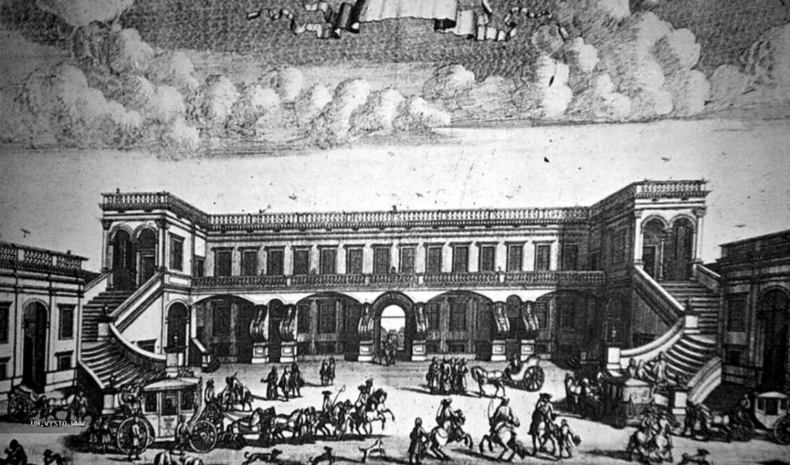 Гравюра Алексея Зубова «Двор князя Гагарина» 