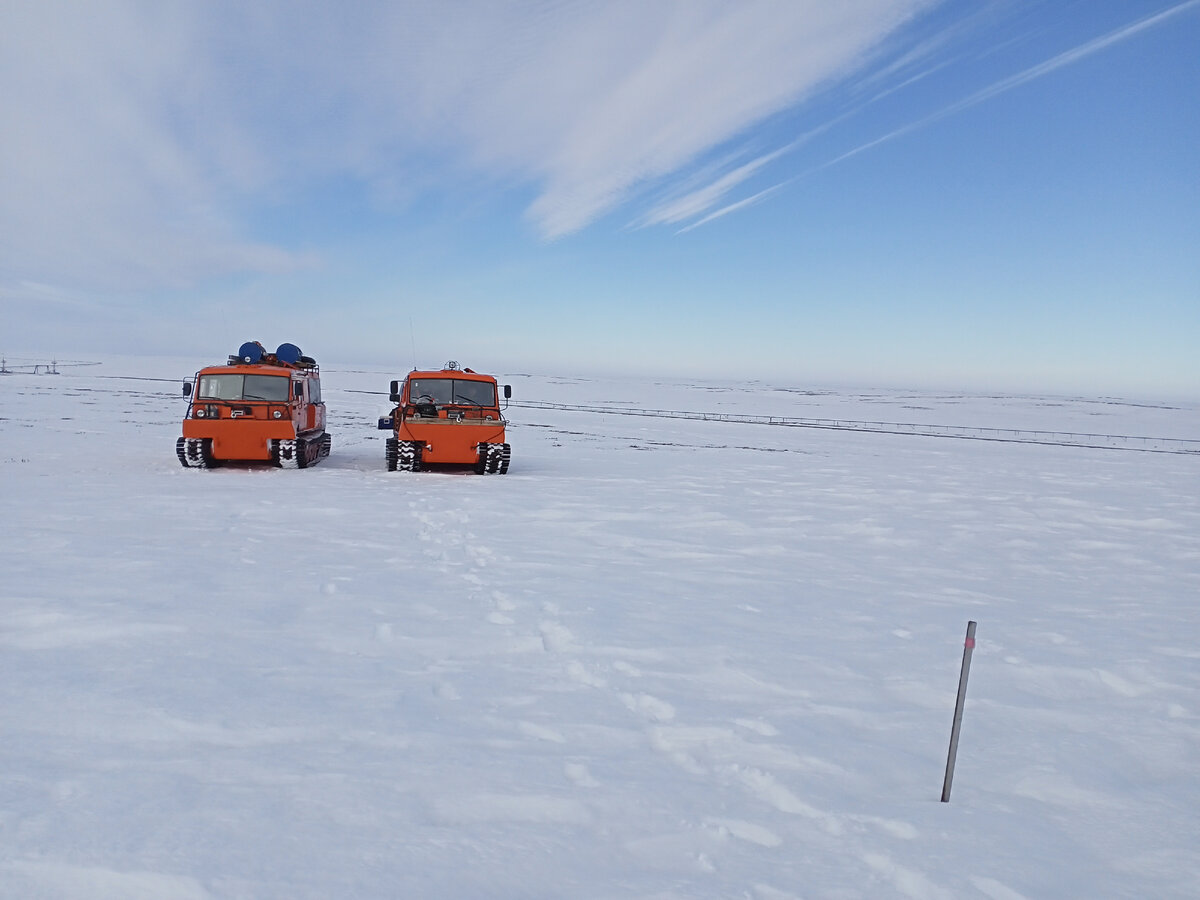 На точке бурения.