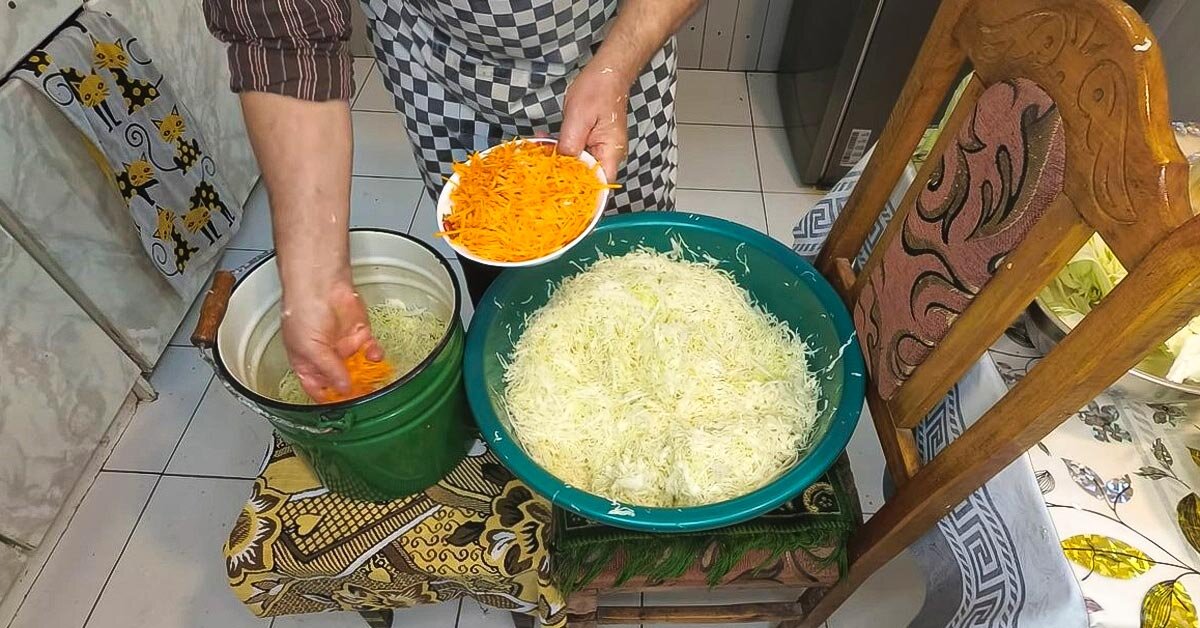 Квашеная капуста с ржаной мукой