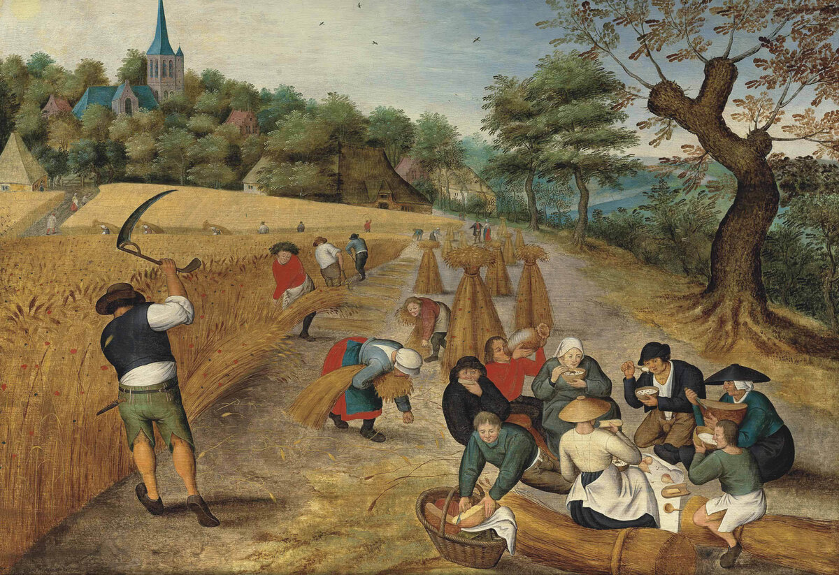 Питер Брейгель Младший "Уборка урожая", 1623