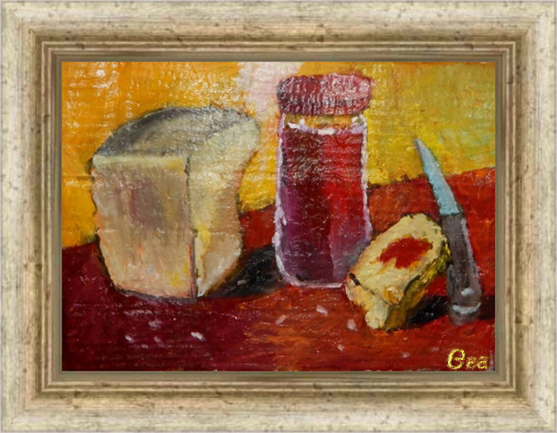 масло на самодельном холсте. Картина написана в июне 2020 года.