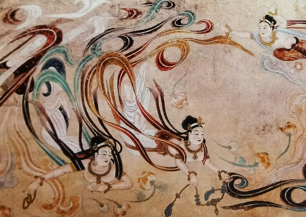 Фрески в буддийских пещерах города Дуньхуан, Китай