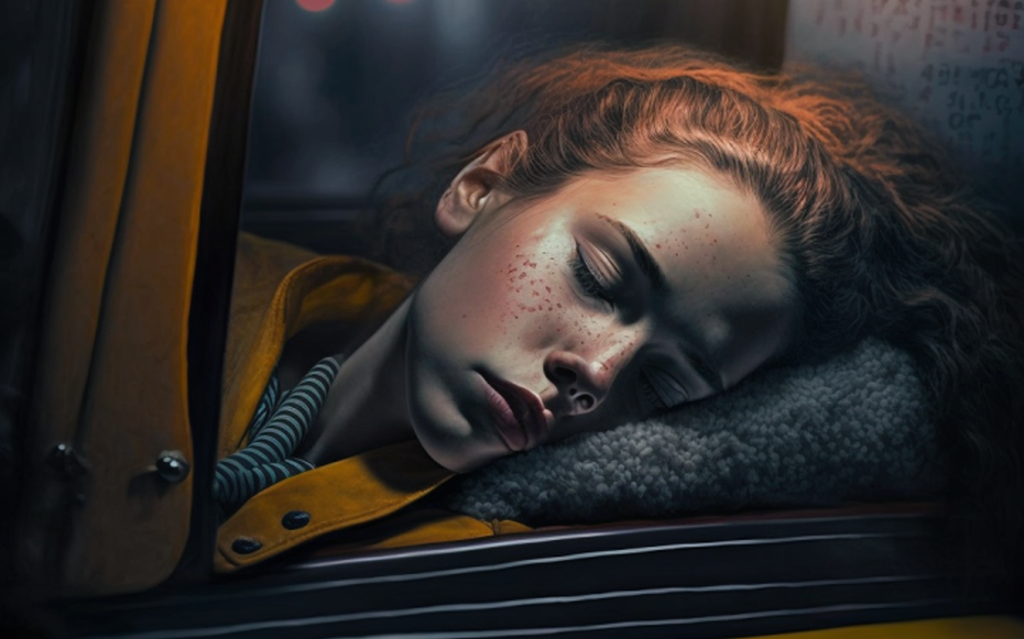    Спящая в такси