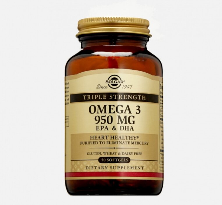 Omega 3 капсулы solgar triple strength. Triple strength Omega 3 Solgar. Solgar Triple strength Omega-3 EPA DHA капсулы. Омега Солгар 950. Омега 3 950 мг Солгар.