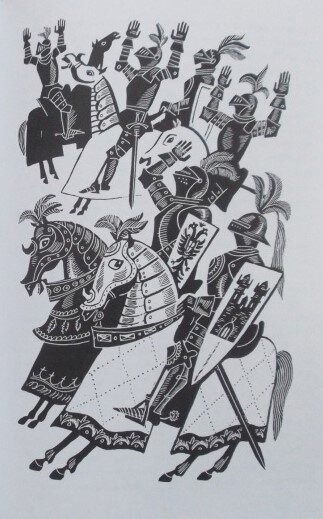 "Янки при дворе короля Артура", иллюстрация М. С. Беломлинского