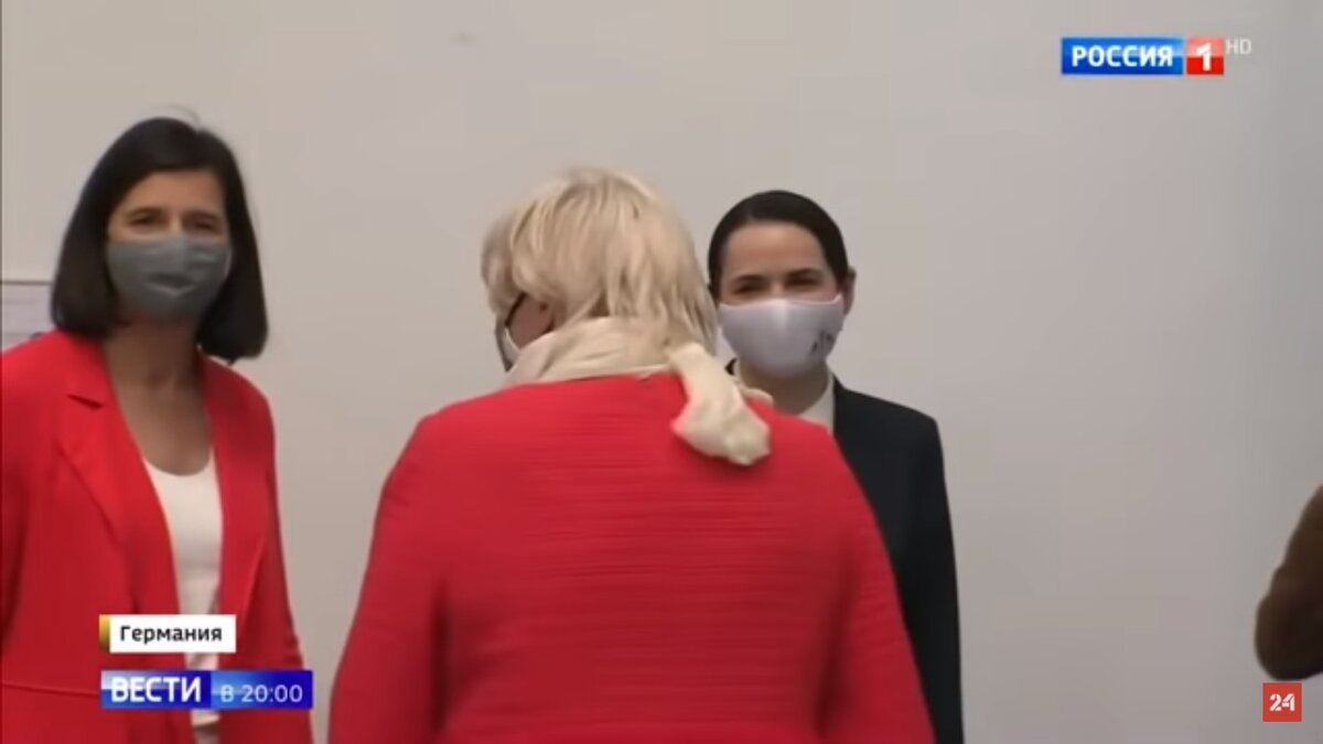 Светлана Тихановская на встрече с Ангелой Меркель