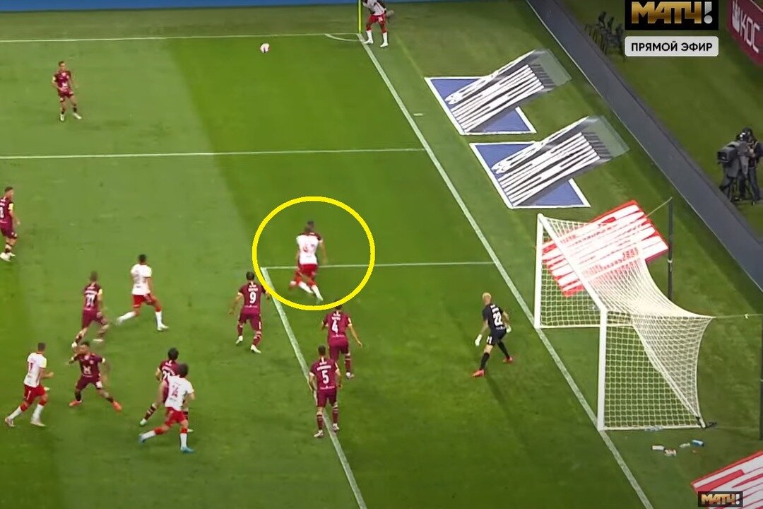 Скриншот с трансляции matchtv.ru