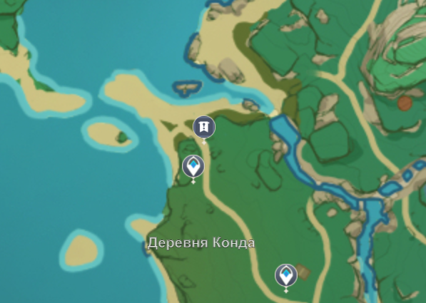 Фото взято с помощью официальной интерактивной карты от miHoYo - разработчиков игры Genshin Impact