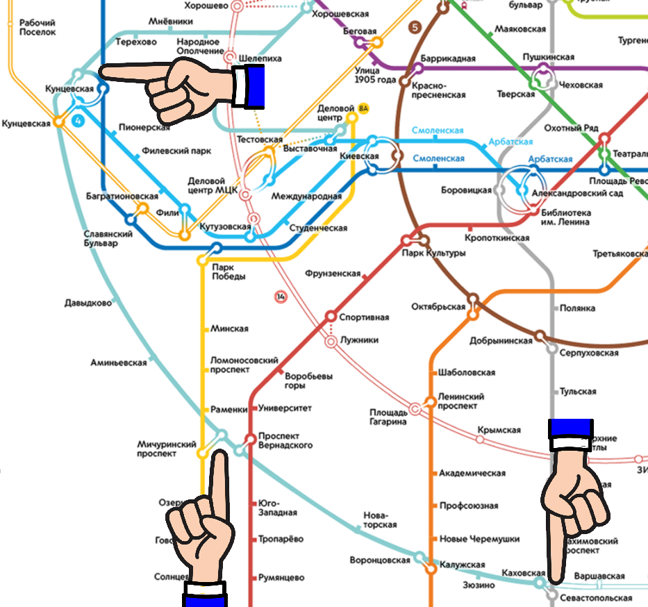 Мичуринский проспект метро схема метро