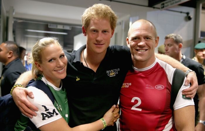 Зара Филлипс, принц Гарри и Майк Тиндалл. / Фото: www.thebeautycity.com