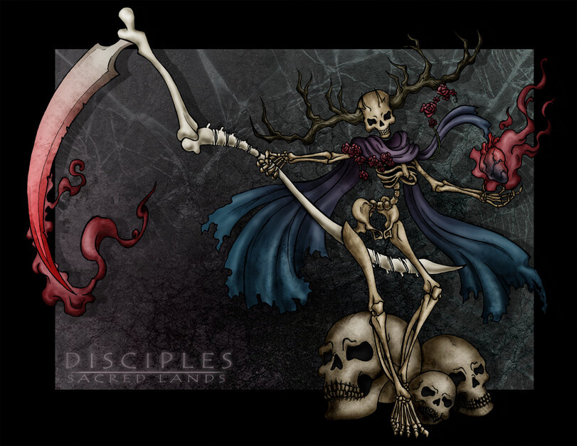 Некроняша даёт уроки некромагии.