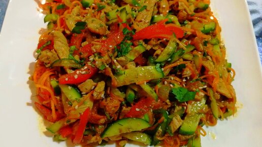 Легкий салат с куриной грудкой и свежей зеленью без майонеза: вкусный и простой рецепт