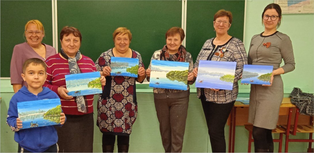 Все эти люди рисовали картину гуашью, первый раз в жизни