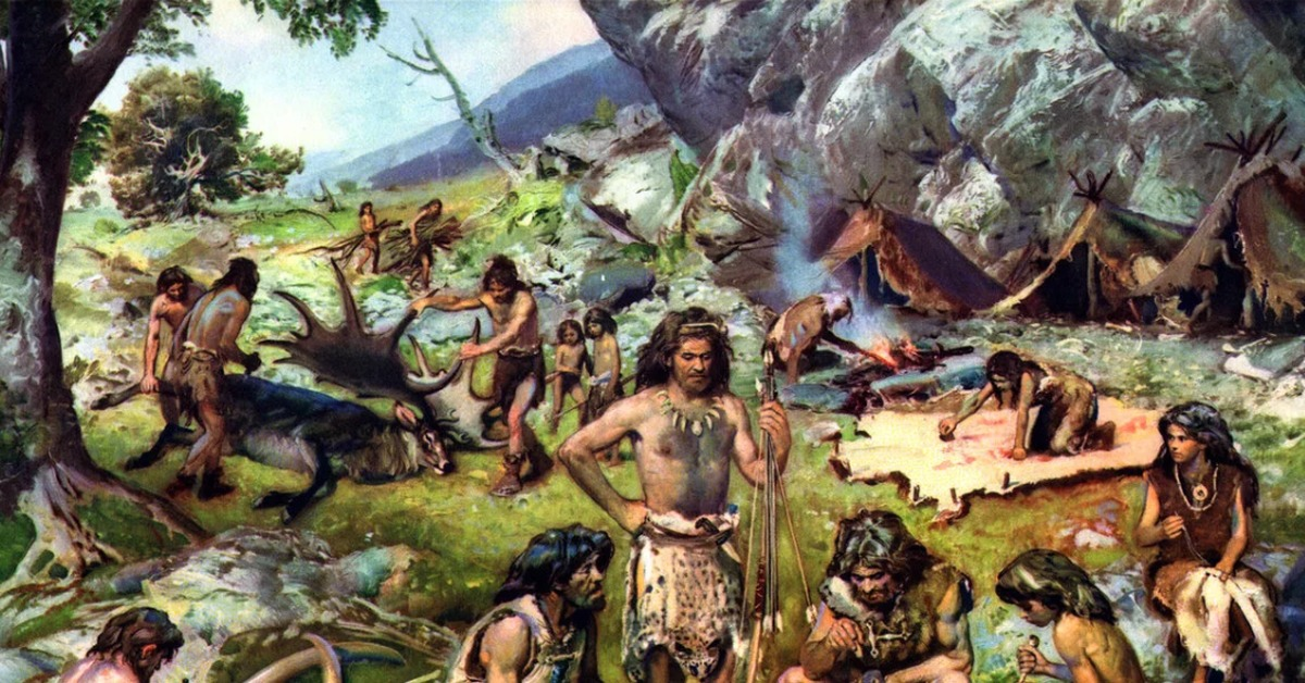 Картиной покажу вам что за время Палеолит).