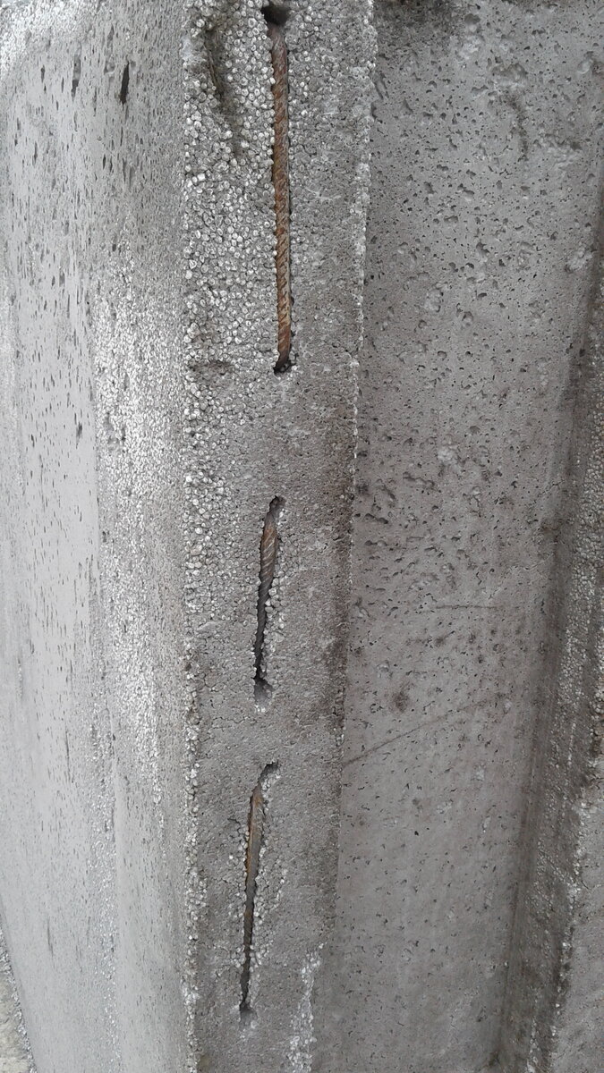 Дефект полистиролбетонной панели