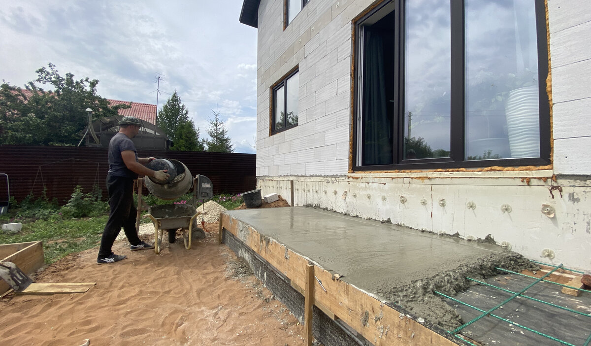 Бетонирую терраску